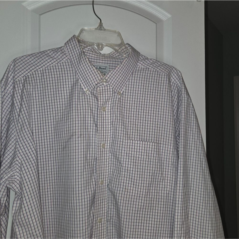 LL Bean Men's Long Sleeve Cotton Traditional Fit Button Down Shirt - Picture 4 of 10